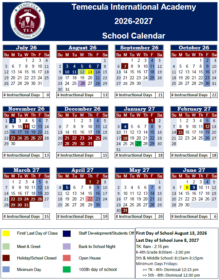 Master School Calendar 26-27
